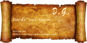 Darázsi Gara névjegykártya